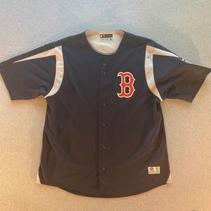 True Fan Boston Red Sox 2018 World Series Champions Jersey Navy Blue Sz XL